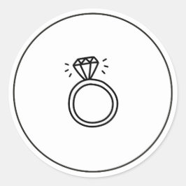 Redonda Pegatina de anillo (añade tus nombres)