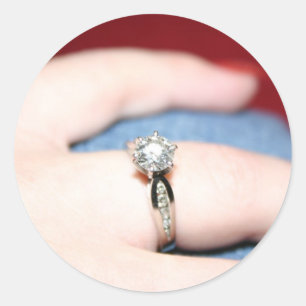 Redonda Pegatina de anillo boda - Personalizable