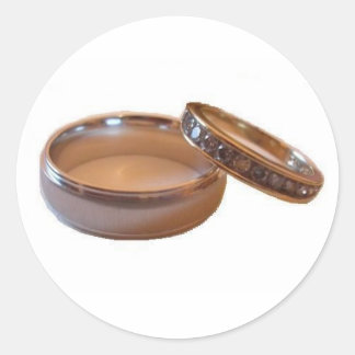 Redonda Pegatina de anillos bodas