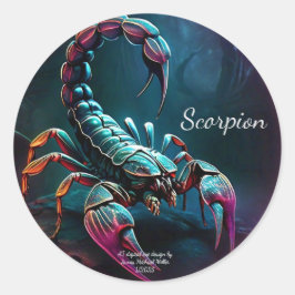 Redonda pegatina de animadores por James Michael Miller