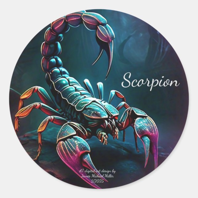 Redonda pegatina de animadores por James Michael Miller (Anverso)