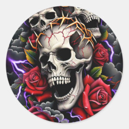 Redonda pegatina de animadores por James Michael Miller