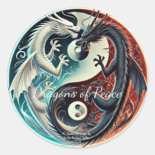 Redonda pegatina de animadores por James Michael Miller