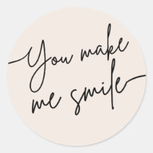 Pegatina de ánimo adorable «You Make Me Smile»