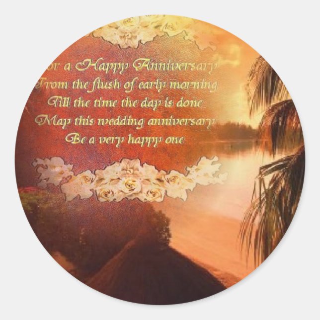 Redonda Pegatina de aniversario (Anverso)
