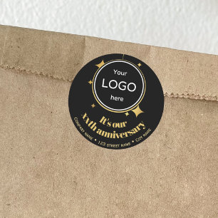 Redonda Pegatina de aniversario del logotipo de la empresa