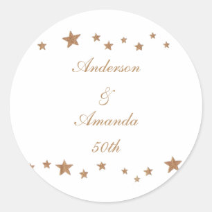 Redonda Pegatina de Aniversario Personalizado de las Anima