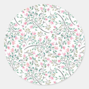 Redonda Pegatina de Annaprashan del Bougainvillea