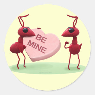 Redonda Pegatina de Ant El día de San Valentín