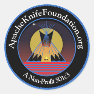 Redonda Pegatina de Apache Knife Foundation