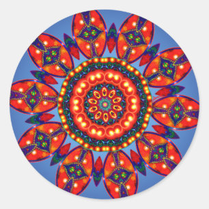 Redonda Pegatina de Apache Star