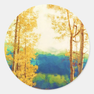 Redonda Pegatina de ápens con aspecto falso