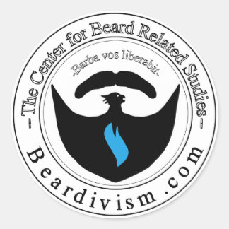 Redonda Pegatina de Aprendizaje Relacionado con la Barba d
