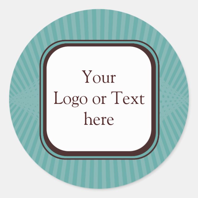 Redonda Pegatina de Aqua Spring Rays (Anverso)