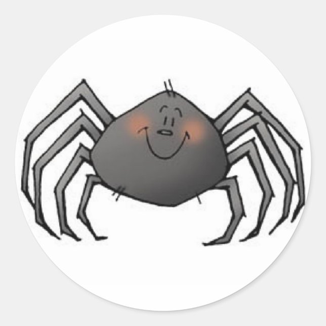 Redonda pegatina de araña (Anverso)