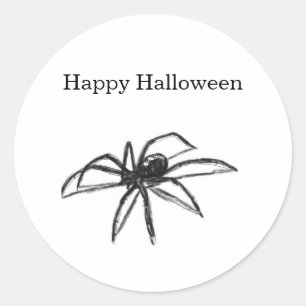Redonda Pegatina de araña de Halloween