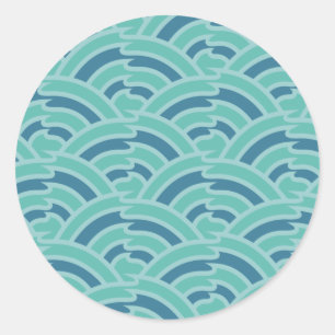 Redonda Pegatina de Arcos de Agua