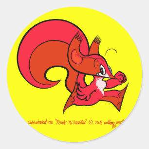 Redonda Pegatina de ardilla Psi 1