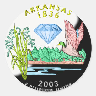Redonda Pegatina de Arkansas