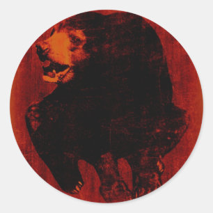 Redonda Pegatina de arte cosmético N° 2 del oso negro