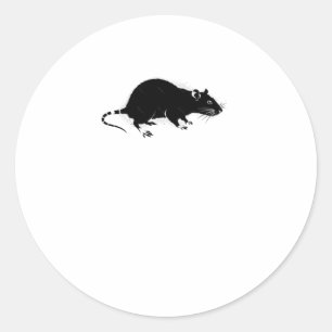 Redonda Pegatina de arte de Urban Rat Stencil Graffiti