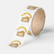Pegatina de arte popular del queso de Wisconsin ad