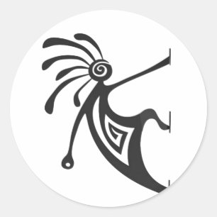 Redonda Pegatina de arte tribal
