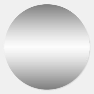 Redonda Pegatina de aspecto de placa Metalizado suave