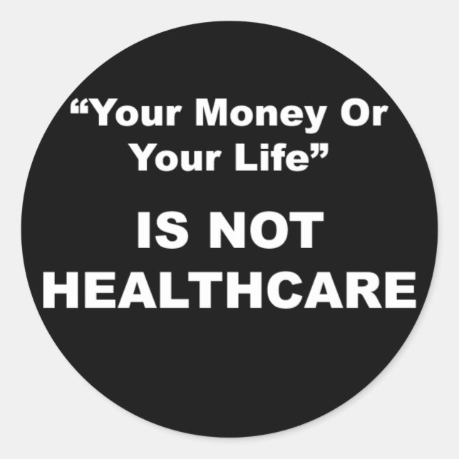 Redonda Pegatina de atención médica (Anverso)