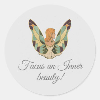 Redonda Pegatina de autoamor asintético