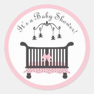 Redonda Pegatina de Baby Shower
