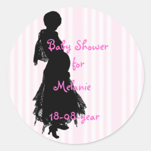 Redonda pegatina de Baby Shower