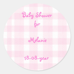 Redonda pegatina de Baby Shower