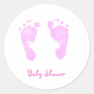 Redonda pegatina de Baby Shower