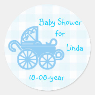 Redonda pegatina de Baby Shower