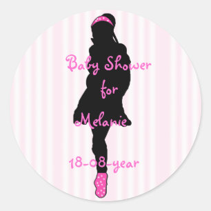 Redonda pegatina de Baby Shower