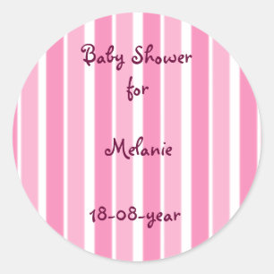 Redonda pegatina de Baby Shower