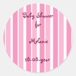 Redonda pegatina de Baby Shower