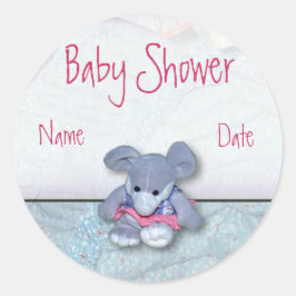 Redonda Pegatina de Baby Shower