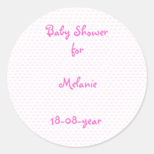 Redonda pegatina de Baby Shower