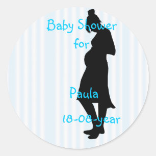 Redonda pegatina de Baby Shower