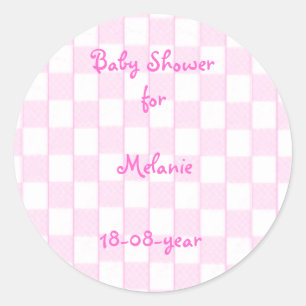 Redonda pegatina de Baby Shower