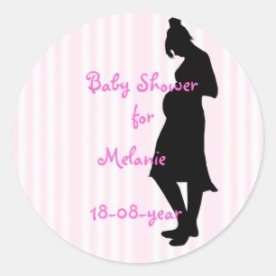 Redonda pegatina de Baby Shower