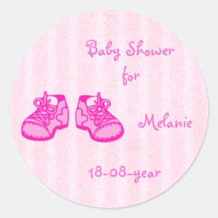 Redonda pegatina de Baby Shower