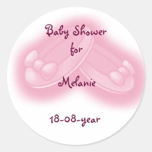 Redonda pegatina de Baby Shower