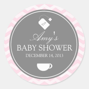 Redonda Pegatina de Baby Shower de alta temperatura de che