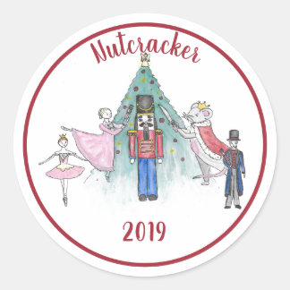 Redonda Pegatina de ballet nutcracker Clara Mouse King