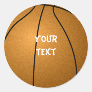 Redonda pegatina de baloncesto