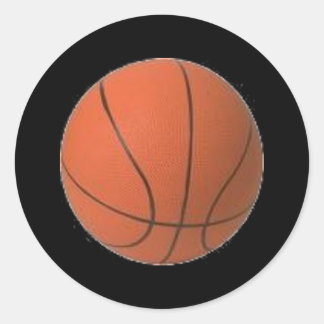 Redonda pegatina de baloncesto