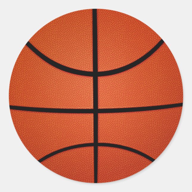 Redonda Pegatina de baloncesto (Anverso)